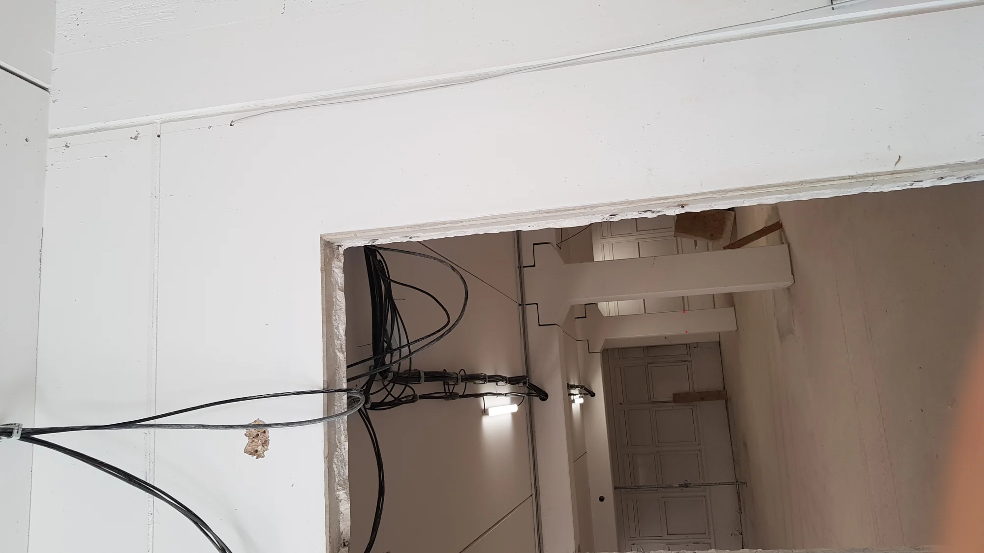 Wall opening in an industrial building
