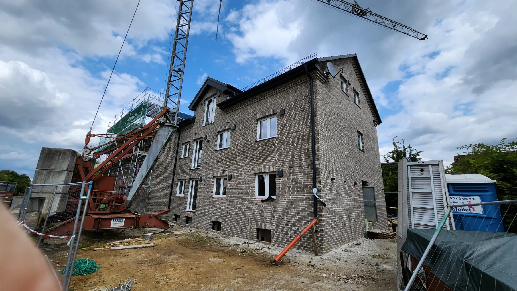 Apartment building during construction